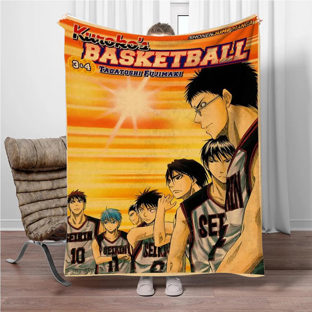 Japonské Anime Kuroko-No-Basket Flanelová deka Měkká teplá přehozová deka Deka na pohovku Kancelář Postel Kancelář Kempování Cestování