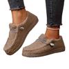 Large Size Casual Suede Light Mouth Round Head Single Shoes Autumn and Winter New Short Plush Flat Cotton Shoes Women