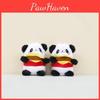 Plush Panda Hamburger Toy Keychain Stuffed Doll Pendant Bag Decoration Kids Gift