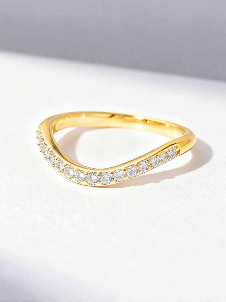 925 Sterling Silver Minimalism V-shape Zircon Ring For Women Daily Wear Engagement Wedding Anniversary High Quality Fine Jewelry