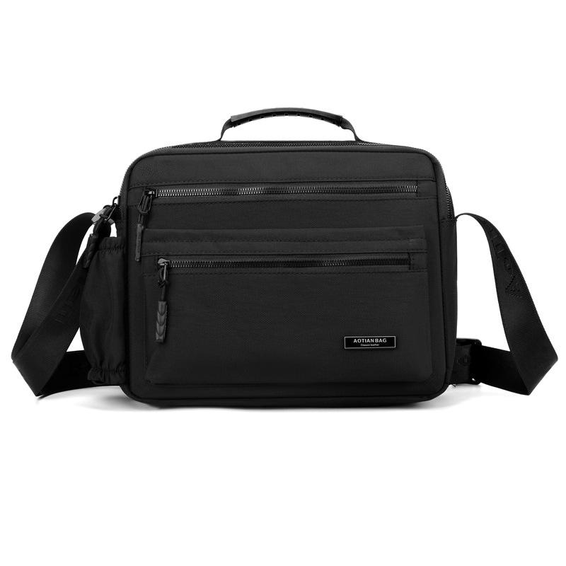 

Мужская сумка с несколькими отделениями, сумка через плечо, многофункциональная сумка чёрный