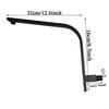 Black / Chrome Wall Mounted High Rise Shower Arm and Flange , Square Shower Riser Rain