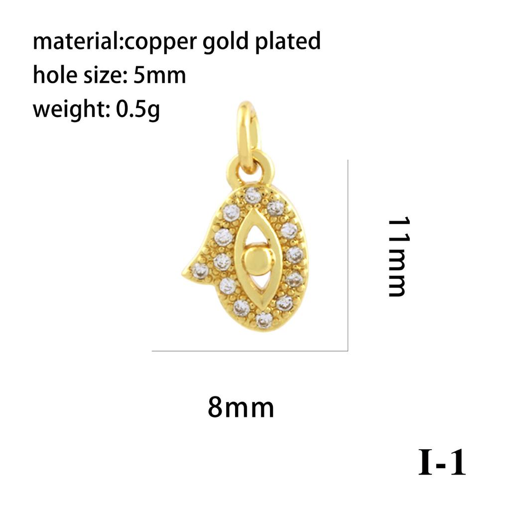 18K Gold-Plated Evil Eye Heart Zircon Pendant