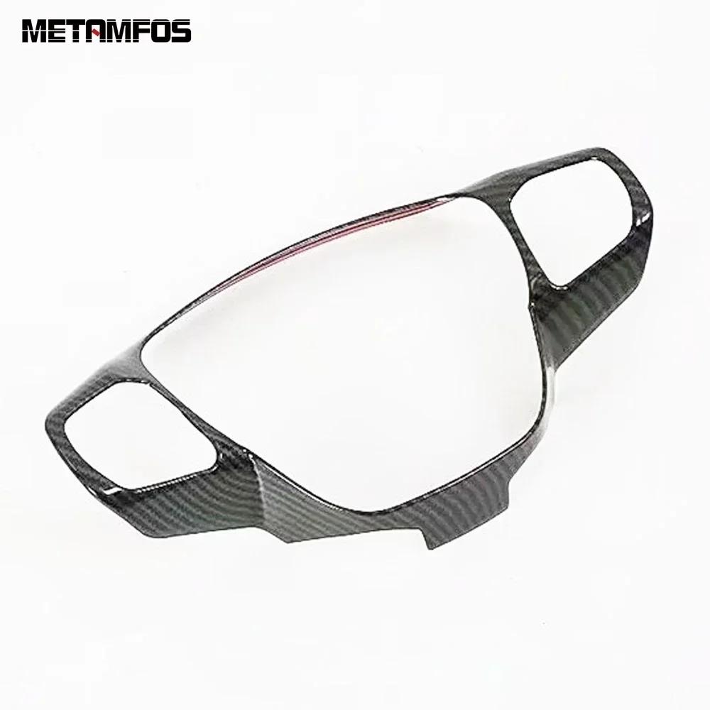 For Ford Kuga Escape     2024 Carbon Fiber Steering Wheel Cover Molding Trim Interior Accessories Car Styling ABS Carbon Fiber