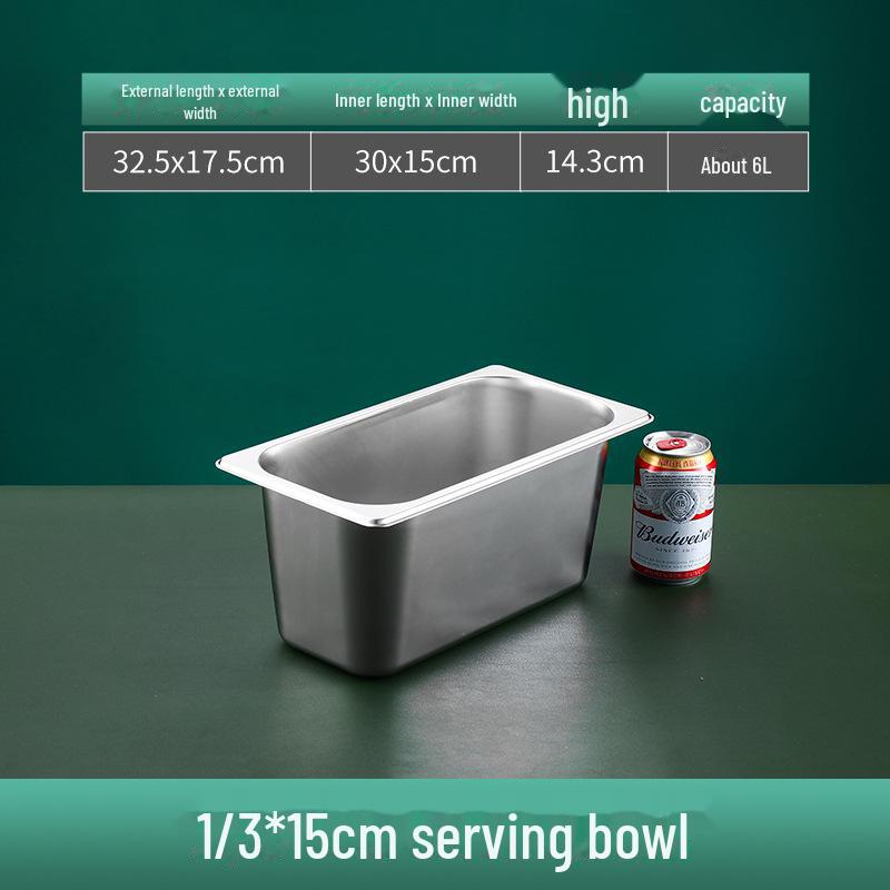 Quadratische Servierschüssel aus Edelstahl mit Deckel für Fast Food, Milchtee, Gewürze oder Hot Pot