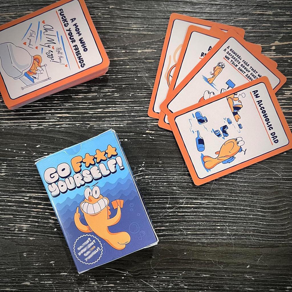 Go Yourself Fuck Emotion Card Board Game Cards Family Party Shark Toy Print