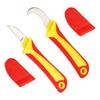 Electrician Knife Insulated Cable Stripping Snips Straight Curved Hook Fixed Blade Wire Stripper Peeling Hand Tool