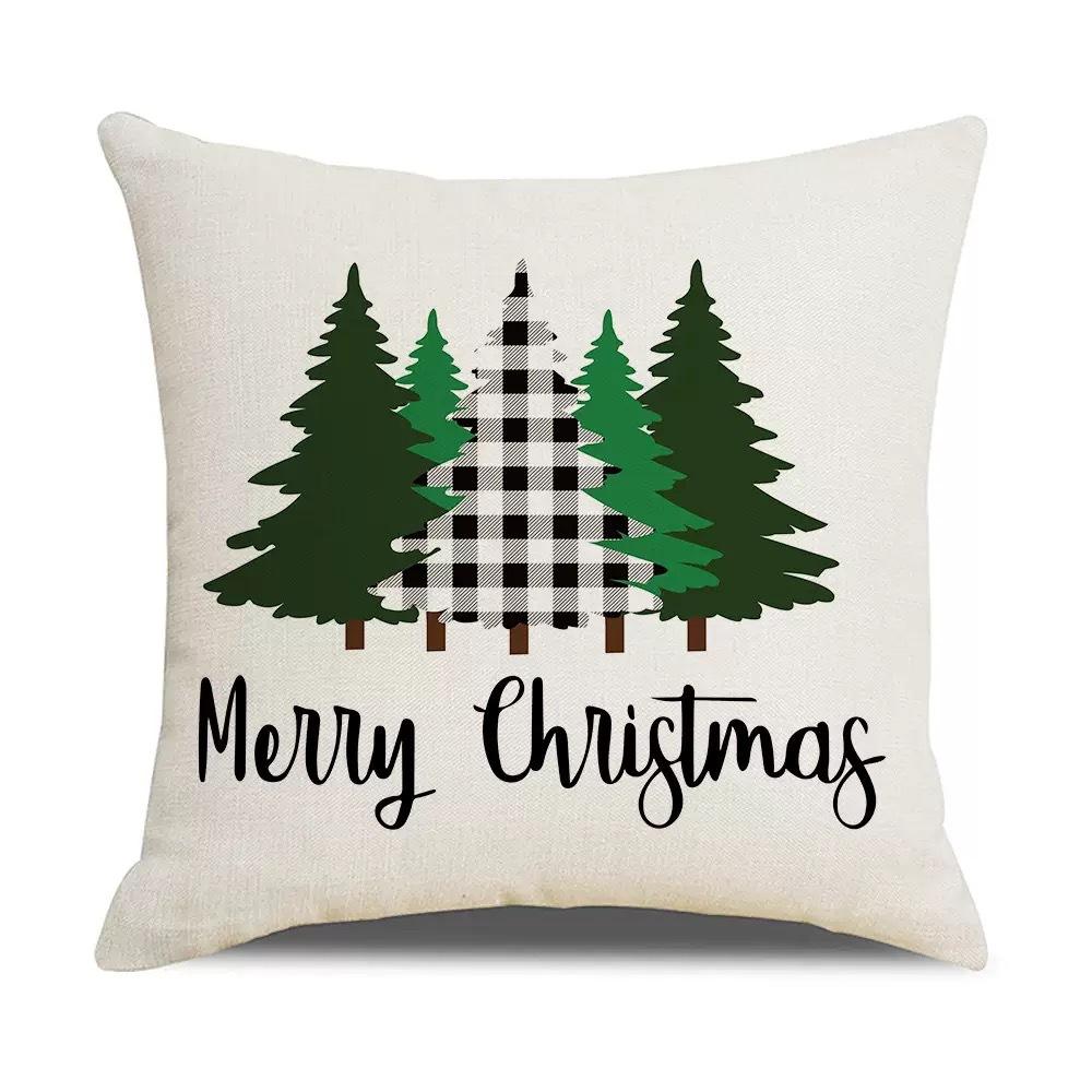 Christmas Pillowcase Home Holiday Sofa Bedside Decoration Pillow Cushion Cover