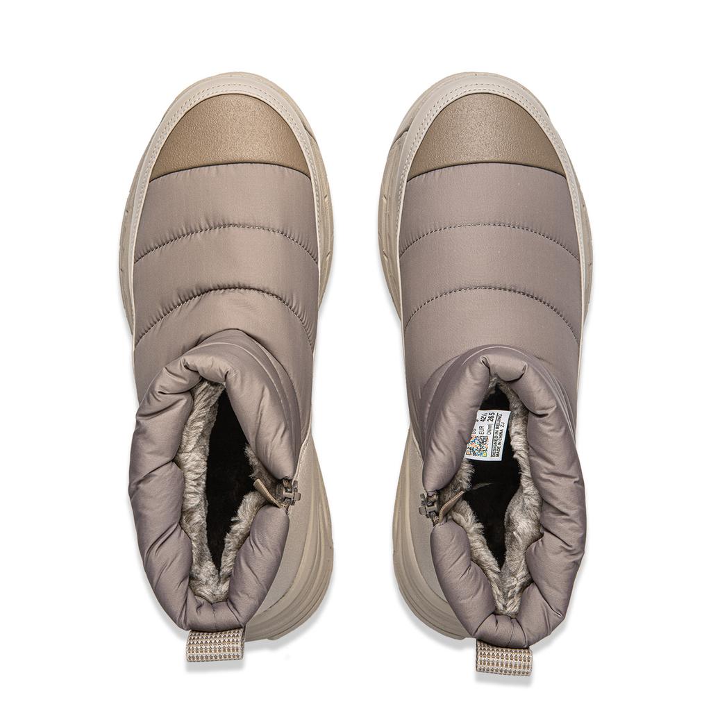 Li Ning Zhong Rong LITE Abrasion Resistant Cushioning Slip Resistant Short Snow Boots Men's Gray Brown AGLV285-2