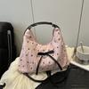 Folded Bow Small Bag Women's New Trendy Fashion Commuter Tote Bag Summer Versatile Armpit Bag