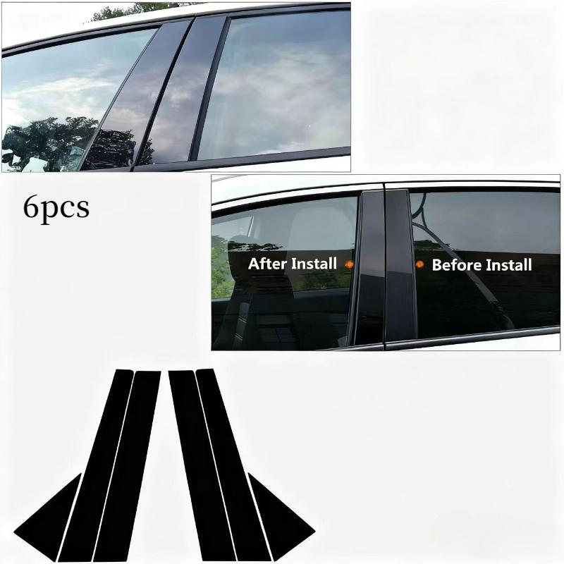 6pcs Suitable for Mazda 3 Hatchback 2006-2010 car window decorative center pillar sticker