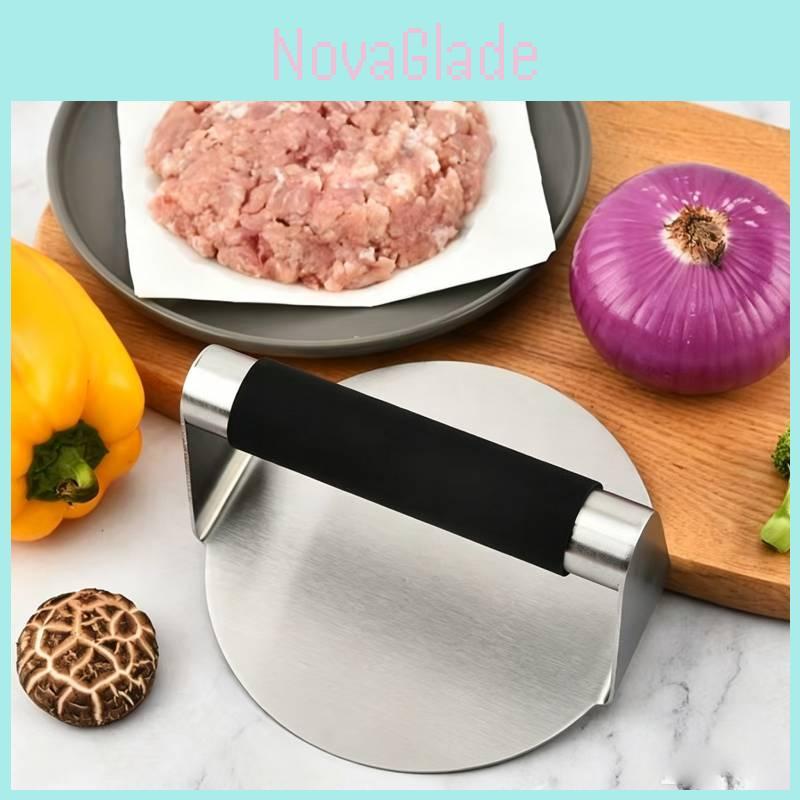 Kitchen Tool Set Stainless Steel Silicone Meat Press With Multifunction Hamburger Maker For Home Cooking