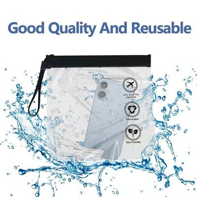 Resealable Toiletry Bag Leak Proof Clear Zip Bag Zipper Sealing Pouch Airport Security Travel Bag for Liquids Carry-on Regulations