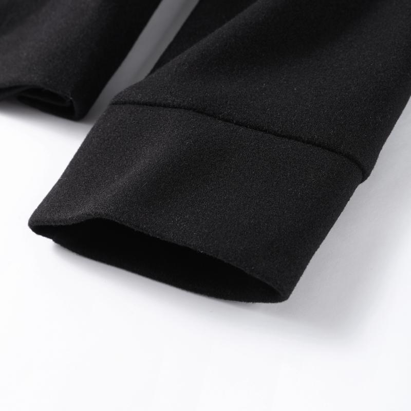 Kabát s límcem stojáčkem, jednoradové zapínání, z umělé vlny, dámská bunda s dlouhým rukávem, teplá, krátká, volného střihu, pro každodenní nošení, podzim 2025