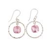 Morganit Edelstein 925 Sterlingsilber Schmuck Handgefertigte Ohrringe 1,60" Zum Verschenken EE-60-12