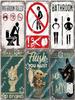 Vintage Retro Metal Tin Signs  Cute Owl Pig Cat and Funny WC Posters for Bathroom Mall BBQ Cafe Bar Pub Wall Decor