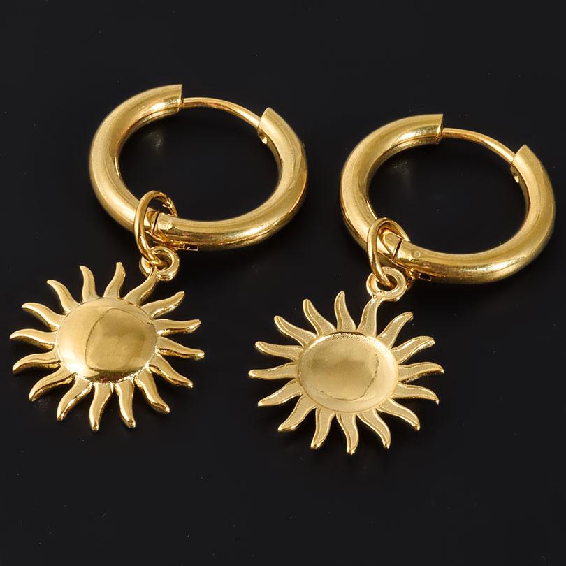 High Quality Metal Flower Birds Star Pendant Earring Stainless Steel Earrings For Women Men Accessories No Fade Ear Jewelry Gift