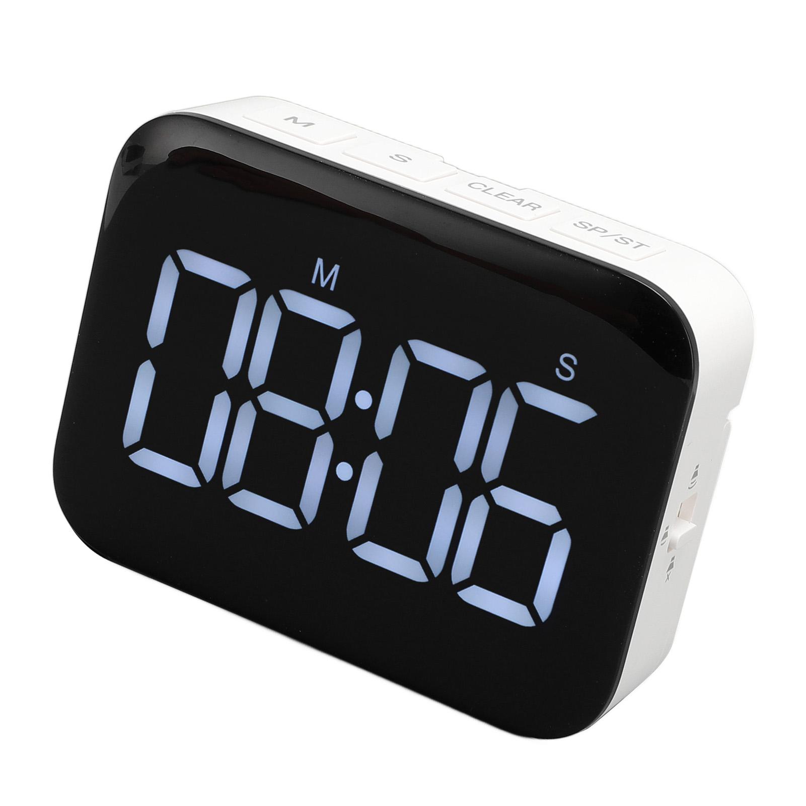 Digital kitchen timer for cooking, magnetic timer, children\ s timer with large LED display, large buttons, memory function, volume , energy