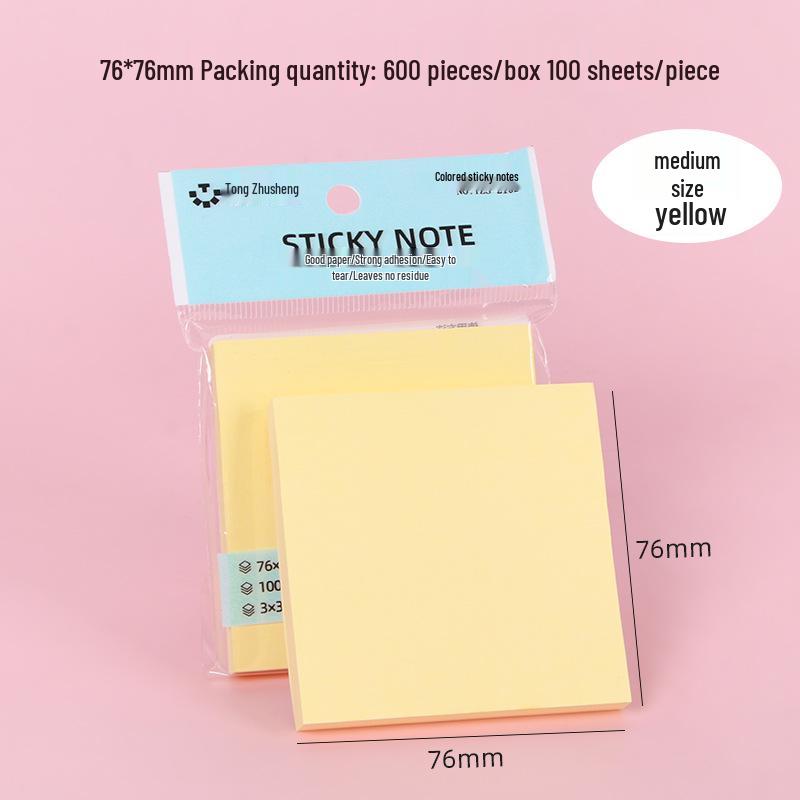 Colorful Sticky Notes: Strong Adhesive Tearable Memo Pads for Office & School