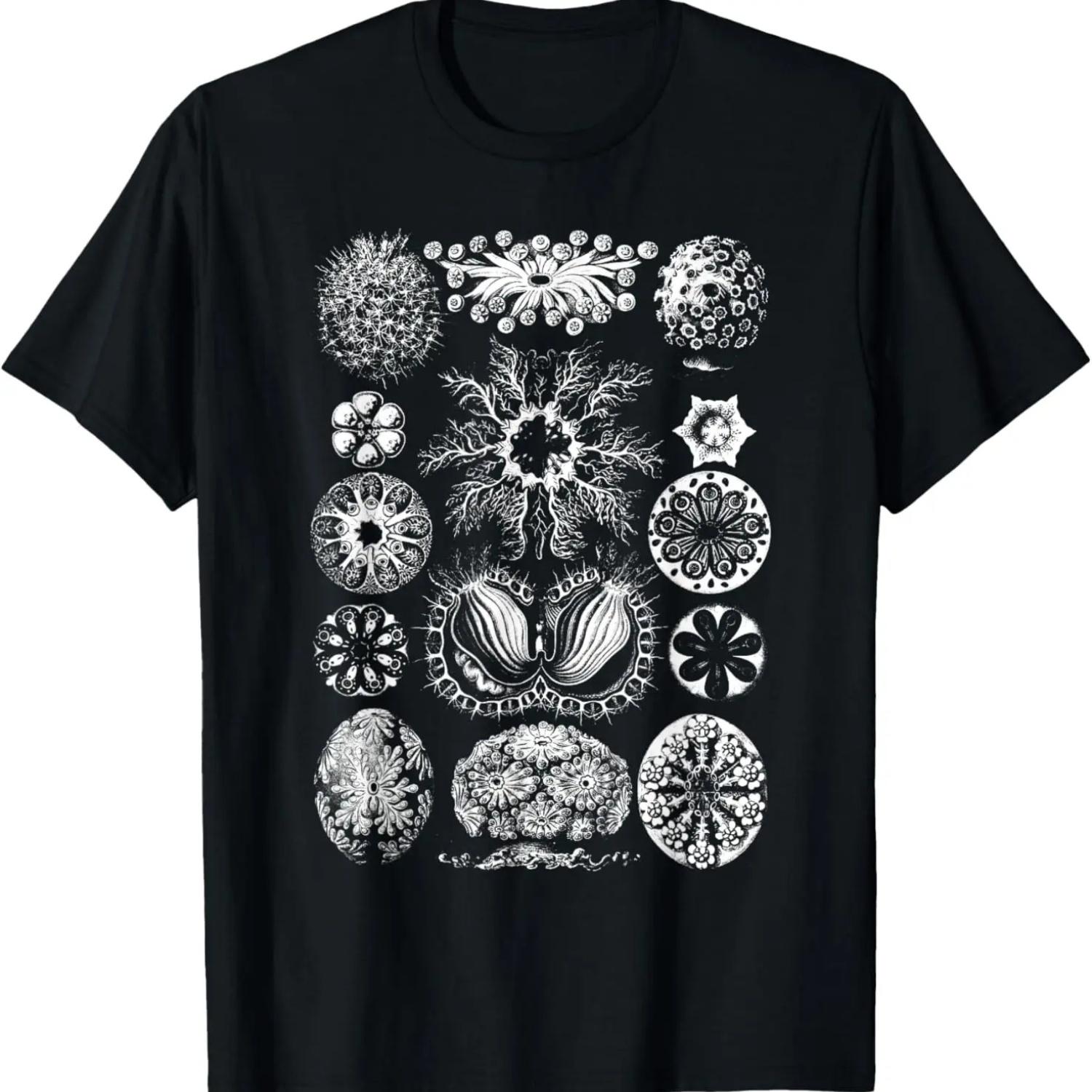 

Vintage Haeckel Ascidiae Ascidians Sea Squirts Tee T-shirt S чёрный