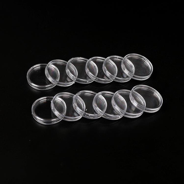 45mm Clear Plastic Round Coin Box for Commemorative Coins and Silver Dollars