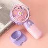 Portable Handheld Mini Fan with LED Light, USB Rechargeable, Quiet 3-Speed Cooling Fan