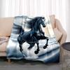 3D Animal Horse Pattern Home Blanket Unicorn Pattern Bedroom Living Room Decoration Picnic Blankets for Children's Room Bed Gift
