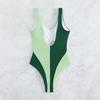 Nouveau Maillot de Bain Une-Pièce Contrasté Épissé pour Femmes