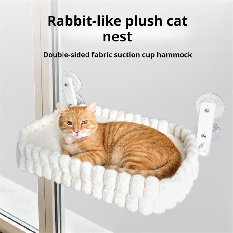 Letto per Gatti Caldo e Confortevole Design Sospeso con Ventosa Copertura Rimovibile Lavabile Struttura Robusta per Uso Interno