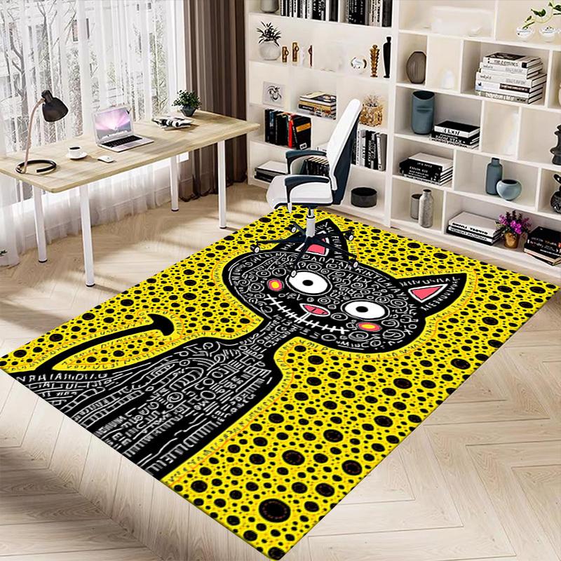 1PC cat pattern Extra Large Non Slip Floor carpet, Office, family, bedroom, Studio Large Area Rug Indoor Rugs