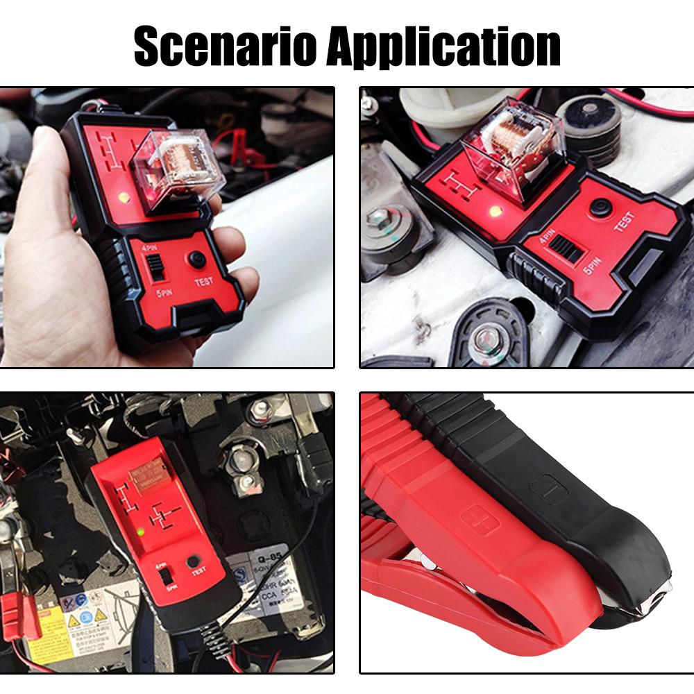 Universal 12V Car Relay Tester Electronic Automotive Relay Tester For Auto Battery Checker Alternator Analyzer Diagnostic Tool