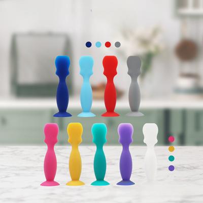 Nuovo Applicatore di Crema per Pannolini in Silicone Cucchiaio per Medicina in Silicone con Ventosa Raschietto di Bellezza in Silicone