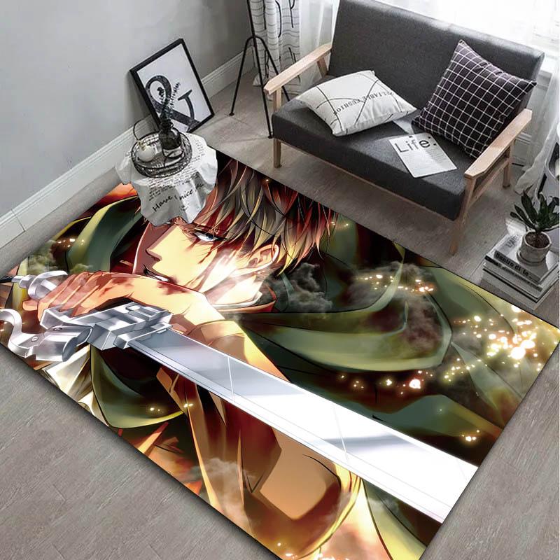Een Attack On T titan Tapijt Vloerkleed Kunst voor Kamerdecoratie Huis Slaapkamer Bank Cadeau Kinderkamer Tapijt Antislip Vloermat Verjaardagscadeau Cadeaus