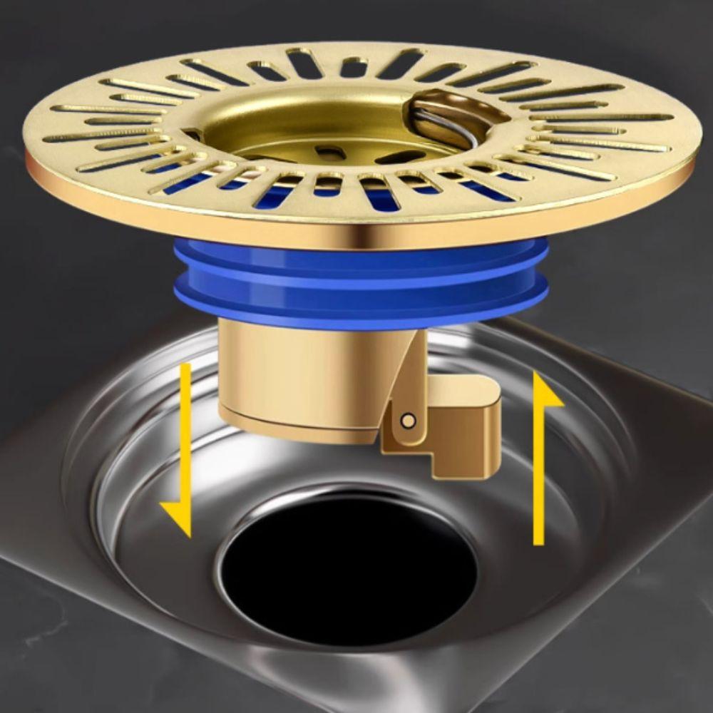 Anti-odor All-copper Floor Drain Insectproof Toilet Sewer Drain Shower Floor Drain  Bathroom