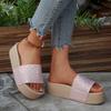Round-toed Shoes One-line Pancakes Thick-soled Flip-flops