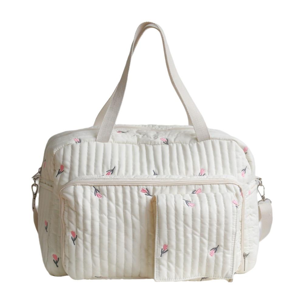 Kleiner Bär Gestickt Baby Wickeltasche Leicht Großes Fassungsvermögen Mama Tasche Praktisch mit Schultergurt Handtasche
