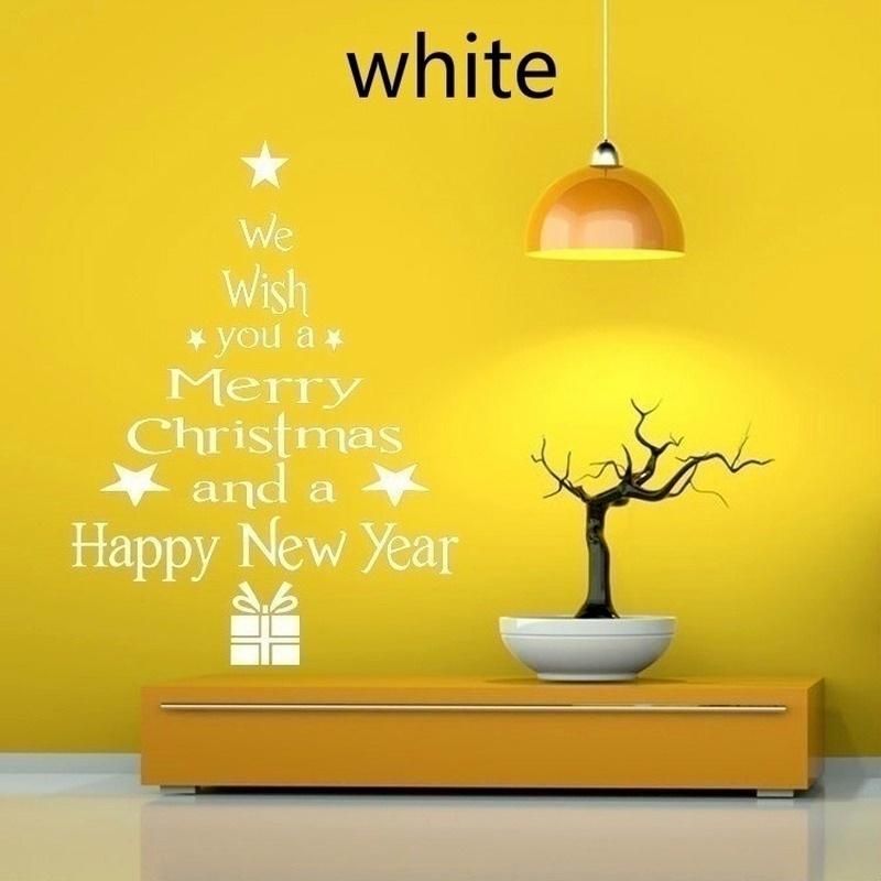 Removable Merry Christmas Tree DIY Wall Stickers Art Vinyl Decal Home Window Decoration