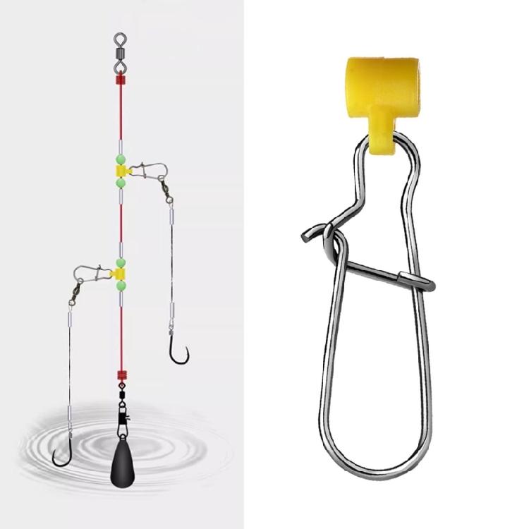 25PCS Stainless Steel Fishing Line Sinkers Lock Snaps Universals Fishing Float Connectors Fishing Clip Hanging Baits Pin