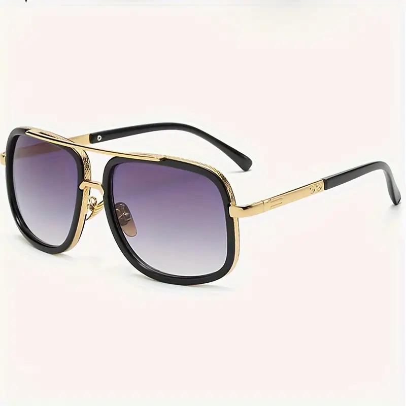 New Fashion Big Frame Sunglasses Men Square  Metal Sun Glasses Women Retro Sun Glasses Vintage High Quality