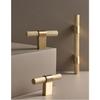 Nurlin Solid Brass Knurling Patterned Cabinet T-bar Extended Length 40 Inches Kitchen Appliances Dishwashers Refrigerators Pull