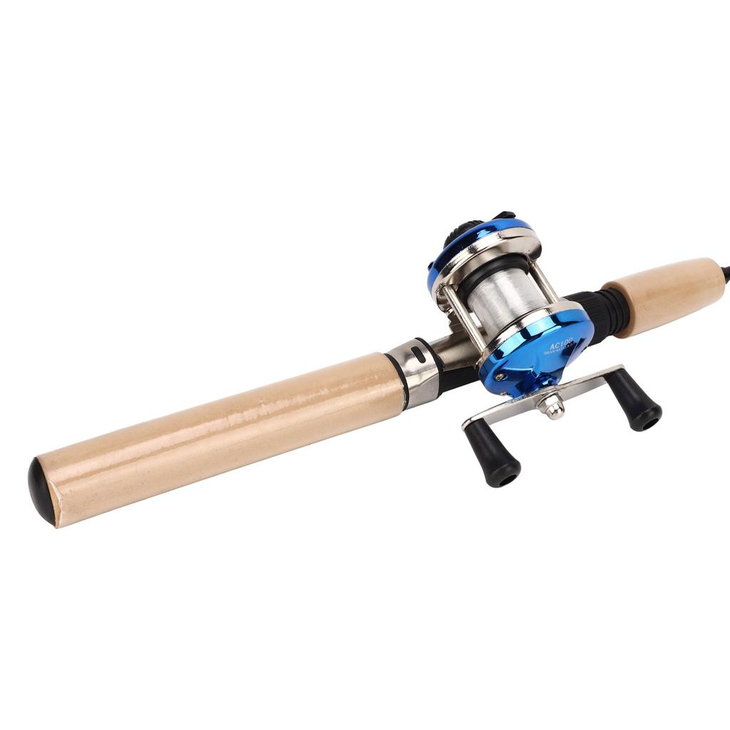 Ice Fishing Rod Kits Complete 27.6inch Rod Portable Ice Fishing Accessories with Case Jigs Float Hook Weight Reel