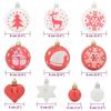 Christmas Ornament Set 40 pcs Red and White Plastic