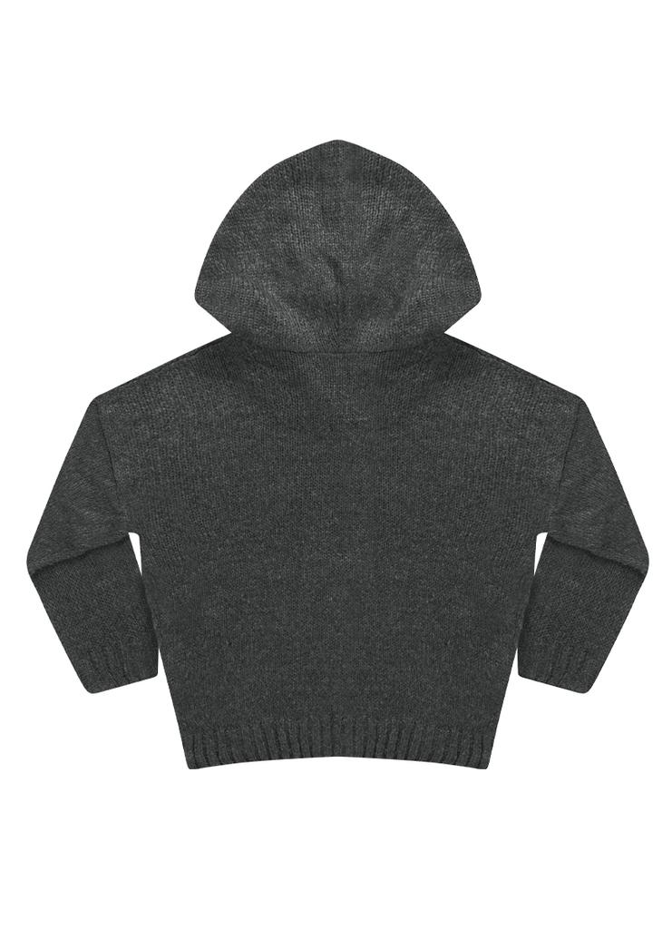 Aejeuon Popo Hood Knit / Charcoal