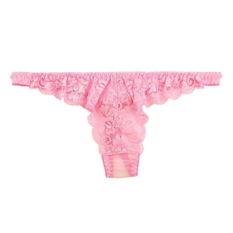 La-Pomme Airy See-Through Stretch Lace Thong G-String Panty Made In Japan
