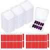 1set Nail Display Box And 1set Of Accessories Acrylic Nail Display Box With Double Sided Tape For Press On Nails Storage Case