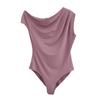 Spring 2025 Women's European & American Style Pleated Slimming Bodysuit