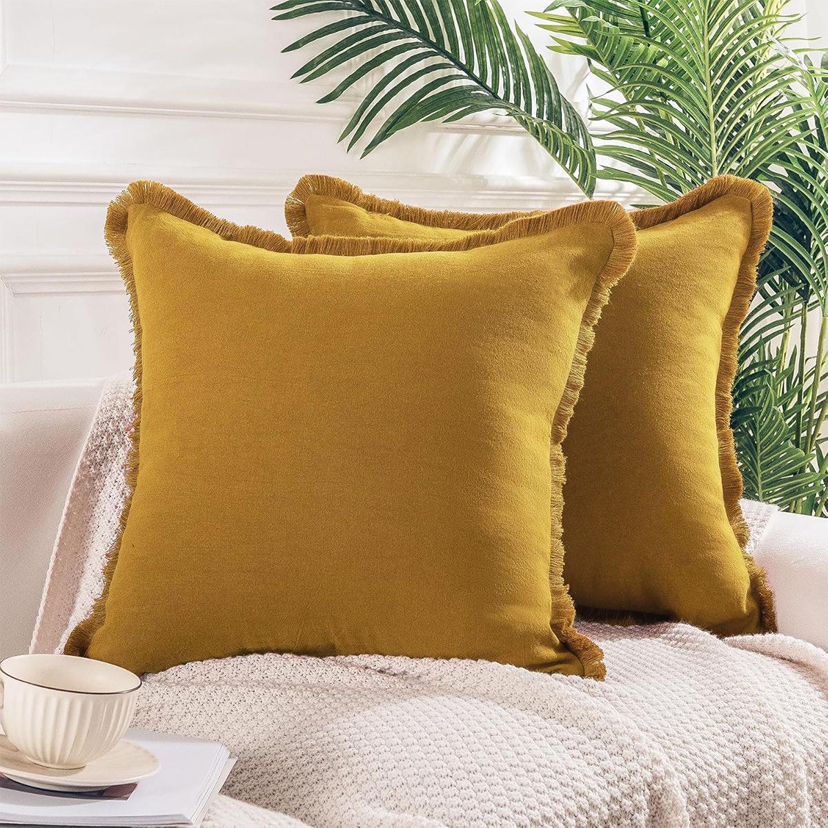 

Modern Minimalist Boho Tassel Lumbar Pillowcase for Sofa or Bedroom Decor 30*50cm (Cover Only)
