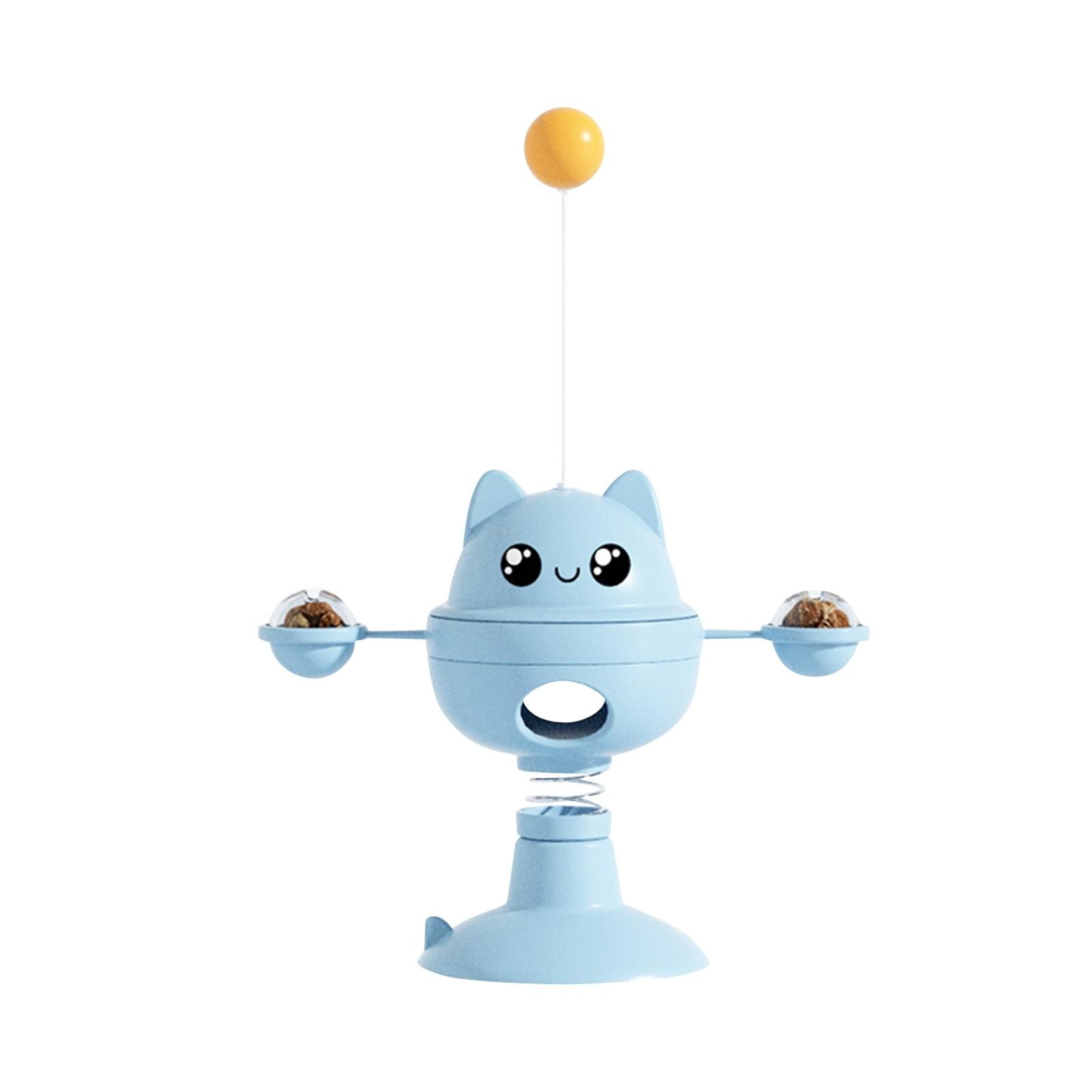 

Игрушки для кошек для саморелаксации, Качели, Привлечение богатства, Головоломки, Сублимированные, Протекающая еда, Стакан на присоске, Палка для кошачьего дразнения One Size небесно-голубой