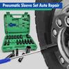 22pcs Combination Drive Extended Socket Hexagonal Impact Sleeve Set with Portable Storage Case 8-32mm Torque for Motor Repair