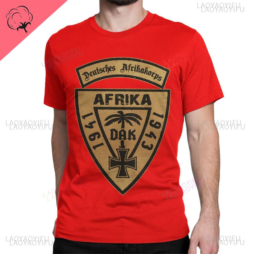 O Neck DAK Deutsches AfrikaKorps Africa 1941-43 Tees Wehrmacht T Shirts for Men Women Pure Cotton T-Shirt Short Sleeve Tops